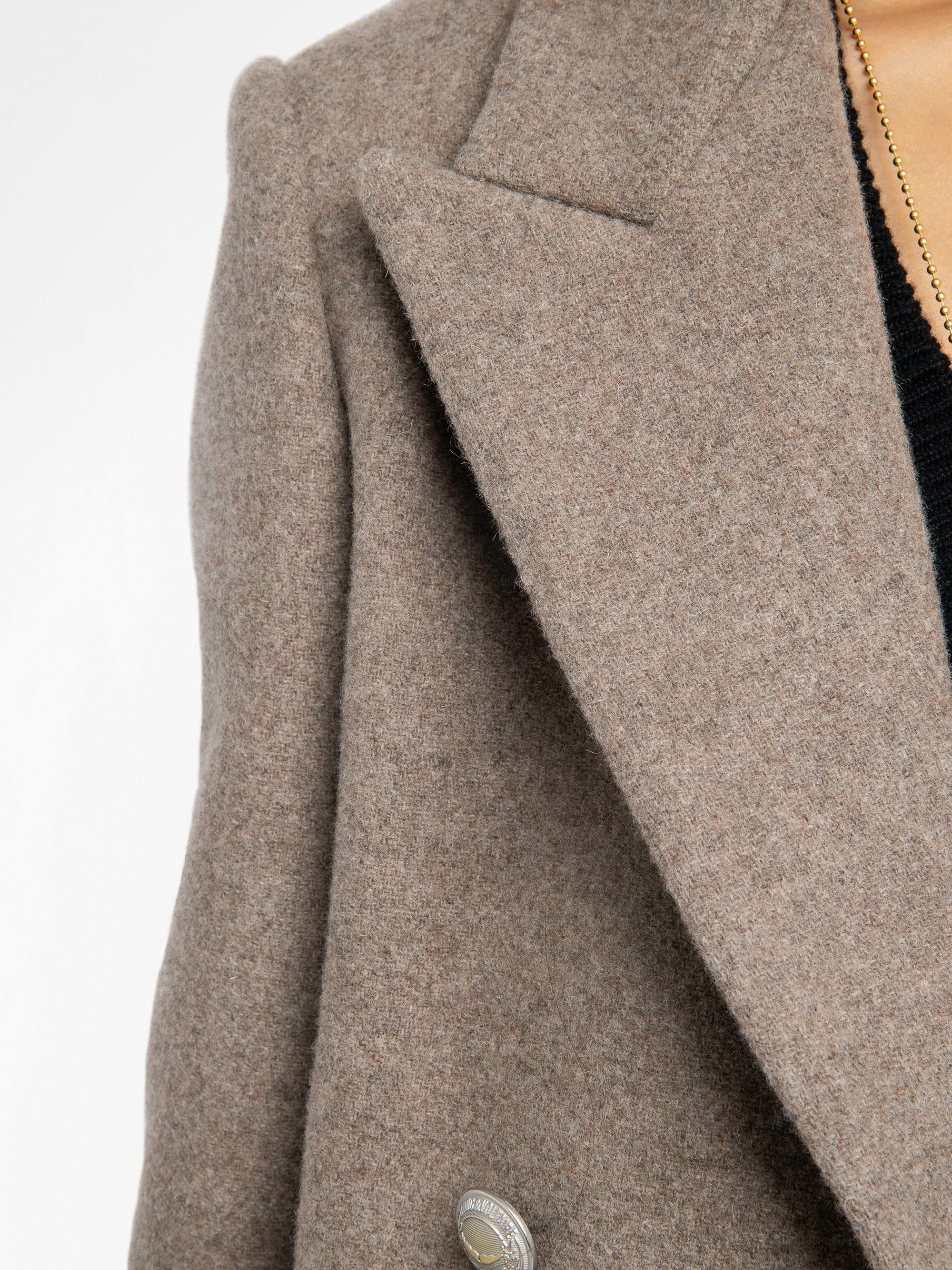 Miew Coat - Peacoat-style coat in wool blend, long sleeves and double-breasted button fastening.